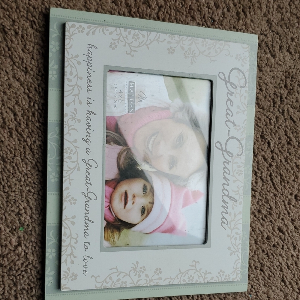 Malden Great Grandma Picture Frame - White and Gray